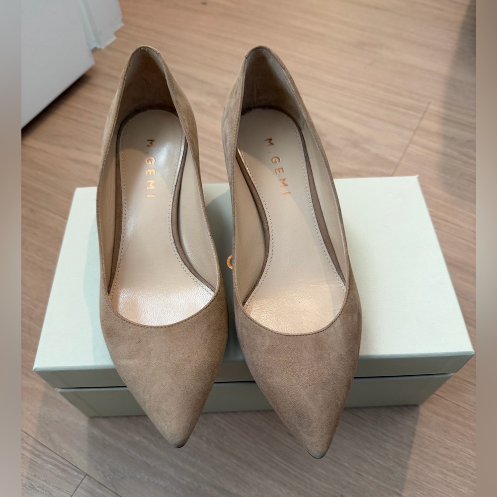 M. Gemi Women's Beige Suede Heels